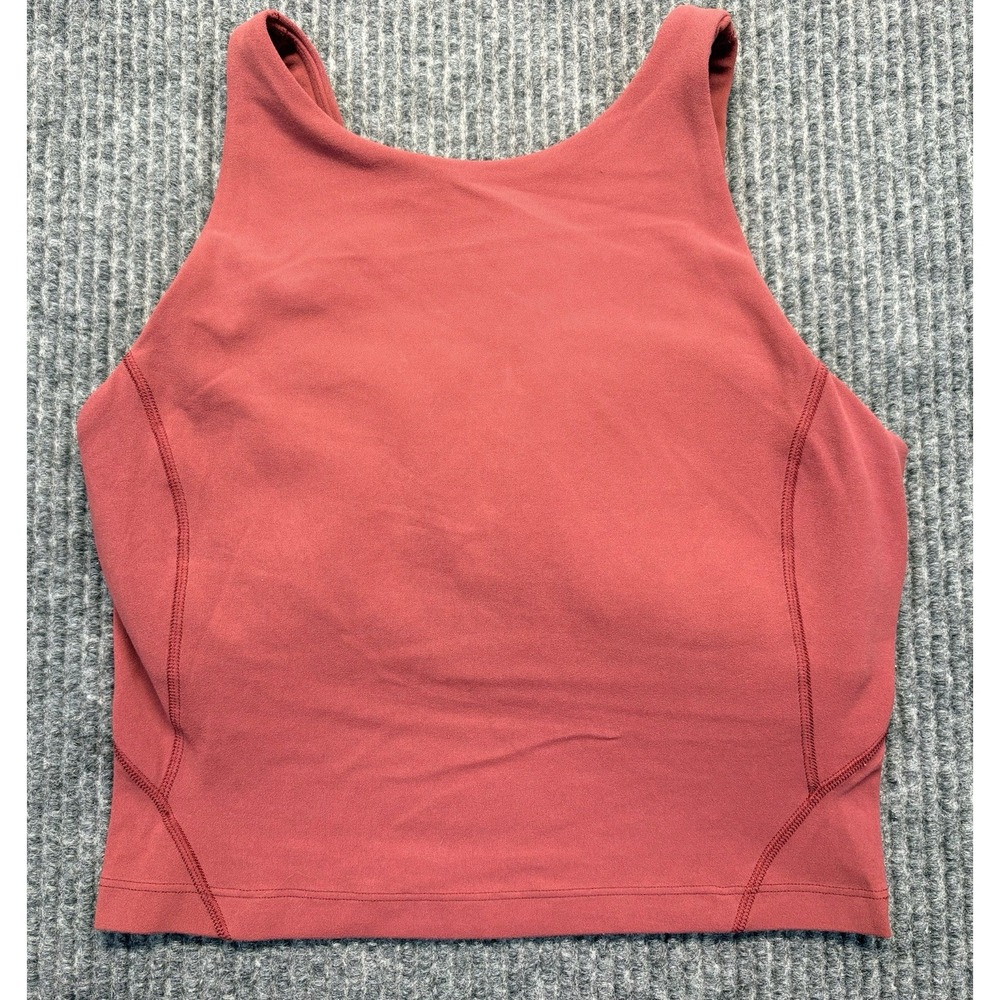 Lululemon Invigorate Training Tank Women's Size 2 Red Burgundy Built In Bra